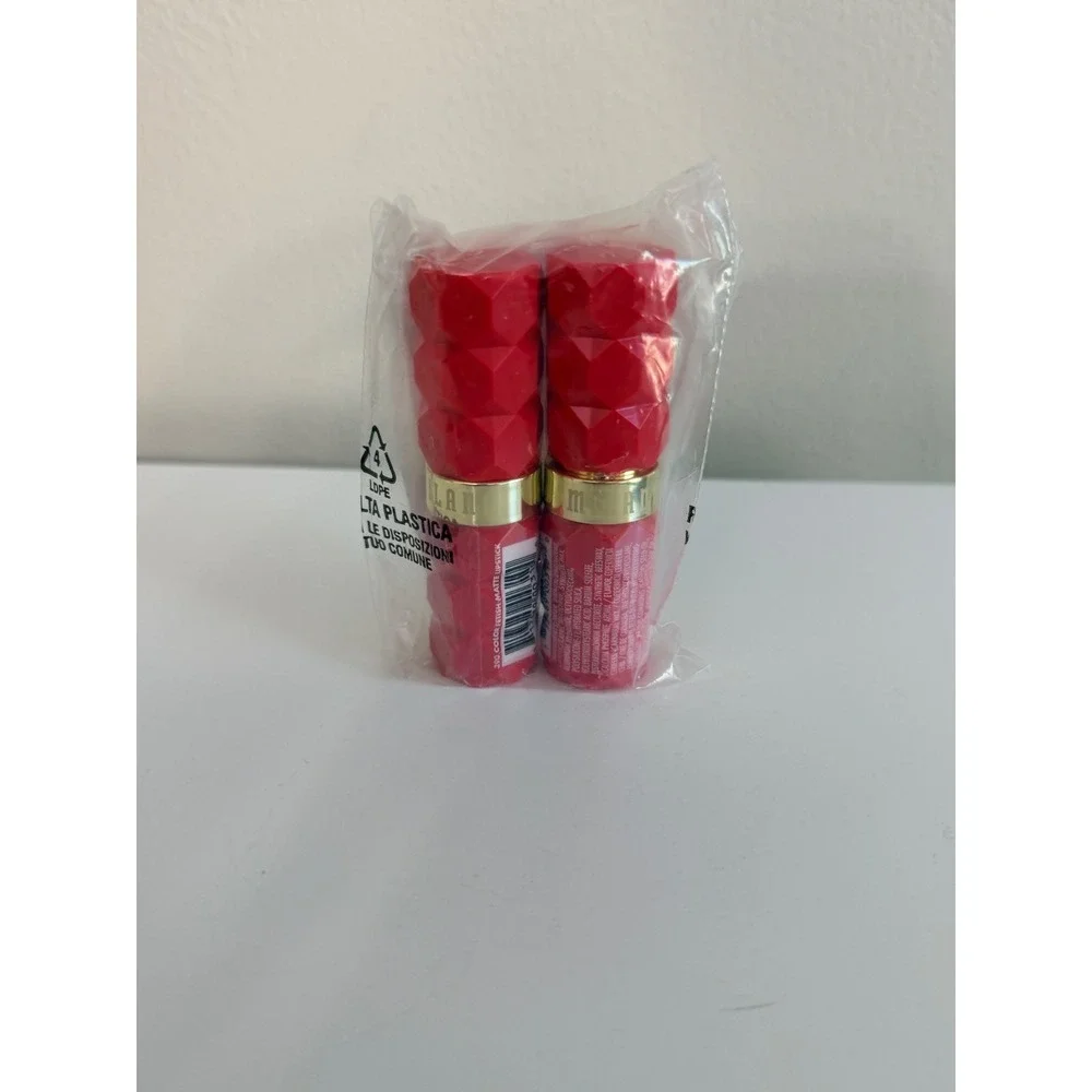 Milani Color Fetish Matte Lipstick Women 0.14oz 390 Red Flag Lot of 2 NWT